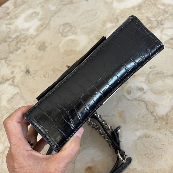 NWOT Steve Madden Madden NYC Croc Embossed Vegan Leather Mini Kelly Crossbody - Picture 10 of 15